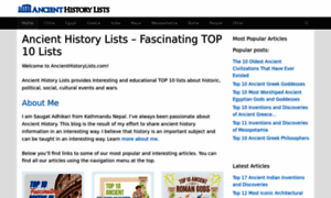Ancienthistorylists.com thumbnail