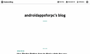 Androidappsforpc.hatenablog.com thumbnail