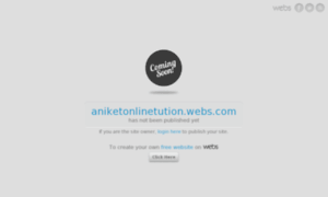 Aniketonlinetution.webs.com thumbnail