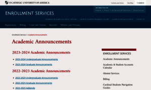 Announcements.cua.edu thumbnail