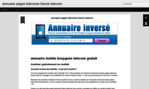 Annuairepagesblanchesfrancetelecom.blogspot.com thumbnail