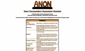 Anonproxyserver.sf.net thumbnail