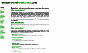 Answers-and-questions.com thumbnail