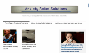 Anxietyreliefsolutions.com thumbnail
