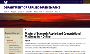 Appliedmathonline.uw.edu thumbnail