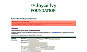 Apply.joyceivyfoundation.org thumbnail