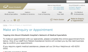 Appointment.mountelizabeth.com.sg thumbnail