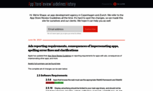 Appstorereviewguidelineshistory.com thumbnail
