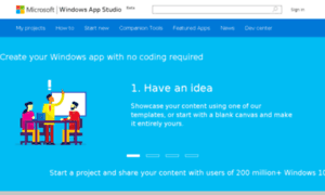 Appstudio.windowsphone.com thumbnail