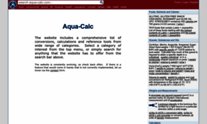 Aqua-calc.com thumbnail
