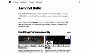 Aravindballa.com thumbnail