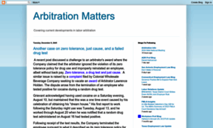 Arbitrationmatters.blogspot.com thumbnail