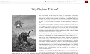 Archive.elephanteditions.net thumbnail