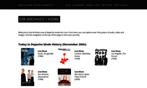 Archives.depechemode.com thumbnail