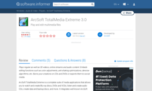 Arcsoft-totalmedia-extreme.software.informer.com thumbnail
