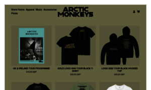 Arcticmonkeys-store.com thumbnail
