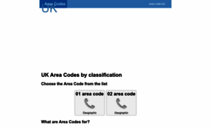 Area-code.co.uk thumbnail