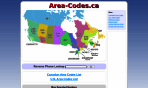 Area-codes.ca thumbnail