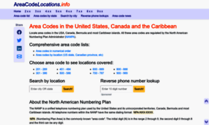 Areacodelocations.info thumbnail