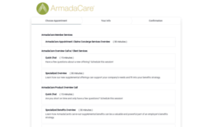 Armadacare.acuityscheduling.com thumbnail