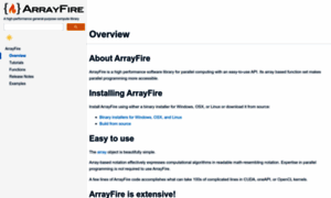 Arrayfire.org thumbnail
