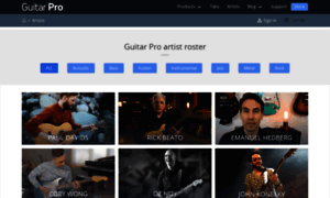 Artists.guitar-pro.com thumbnail