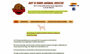 Artnpawsanimalrescue.org thumbnail