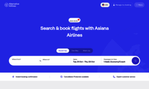 Asiana.alternativeairlines.com thumbnail