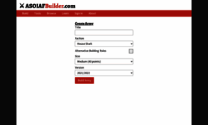 Asoiafbuilder.com thumbnail