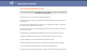 Assistance.univ-artois.fr thumbnail