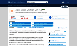 Astro-vision-lifesign-mini.software.informer.com thumbnail