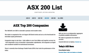 Asx200list.com thumbnail