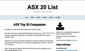 Asx20list.com thumbnail