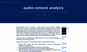 Audiocontentanalysis.org thumbnail