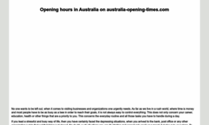 Australia-opening-times.com thumbnail