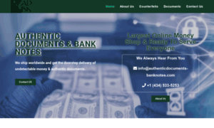 Authenticdocuments-banknotes.com thumbnail