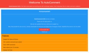 Autocomment.info thumbnail