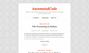 Automatedcode.wordpress.com thumbnail