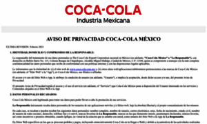 Avisodeprivacidad.coca-cola.com.mx thumbnail