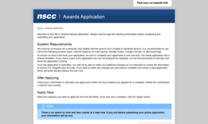 Awardsapplication.nscc.ca thumbnail