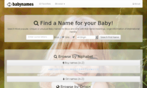 Babynamesregistry.com thumbnail