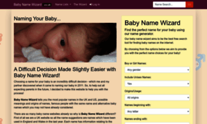 Babynamewizard.co.uk thumbnail
