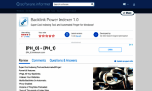 Backlink-power-indexer.software.informer.com thumbnail