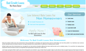 Badcreditloansnonhomeowner.co.uk thumbnail