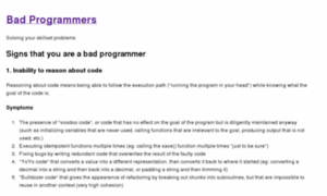 Badprogrammer.infogami.com thumbnail