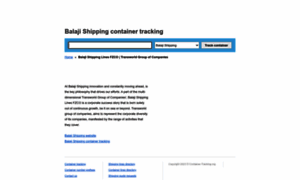 Balajishipping.container-tracking.org thumbnail