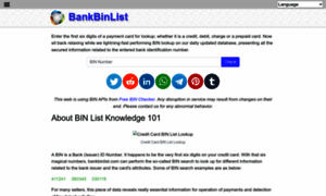 Bankbinlist.com thumbnail