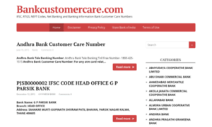 Bankcustomercare.com thumbnail