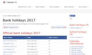 Bankholidays-2016.co.uk thumbnail