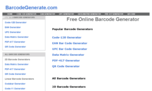 Barcodegenerate.com thumbnail